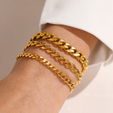 Estilo Simple Geométrico Chapado en Acero Inoxidable Pulseras 1 Pieza