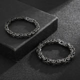 Collar de pulseras de acero de titanio geométrico Punk Streetwear