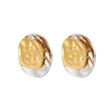 Pendientes redondos con revestimiento de cobre, 1 par