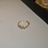 Collar de anillos de circonitas de cobre con nudo dulce, 1 pieza