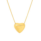 Marka Adorno Ins europeo y americano Corazón simple en forma de corazón Amor Collar con colgante de corazón Acero de titanio Cadena de clavícula dorada de 18 quilates P059