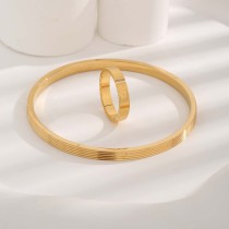 Pulseras plateadas oro de los anillos del chapado de acero del titanio de la forma del corazón del número del estilo simple lujoso