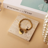 Pulseras De Acero De Titanio Con Letras De Estilo Simple Al Por Mayor