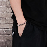 Collar de pulseras de acero de titanio geométrico casual streetwear
