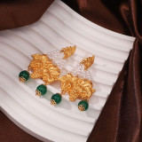 1 par de aretes colgantes de cobre de uva de estilo moderno