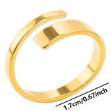 Anillos abiertos de pulido de acero inoxidable de color sólido Commute