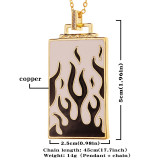 Joyería de hip-hop Collar de goteo de aceite con colgante de oro de 18 quilates chapado en cobre para mujer