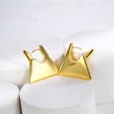 Pendientes De Chapado En Cobre Geométricos De Moda, 1 Par