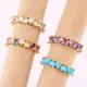 Pulseras de cobre con incrustaciones de anillos de cobre en forma de corazón a la moda