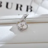 Collar de circonitas de cobre con flores de estilo simple a granel