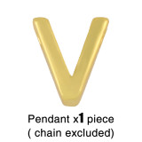 Collar con colgante de 26 letras inglesas brillantes