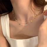 Collar de cobre redondo de estilo simple a granel