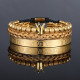 Brazalete de pulseras de acero inoxidable con corona punk