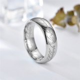 Anillos de acero Titanium de la letra simple del estilo que platean el metal ningún anillo incrustado del acero inoxidable