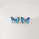 Pendientes De Cobre Con Circón De Pendientes De Cobre De Mariposa De Moda