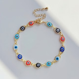 Moda Ojo Cobre Esmalte Chapado Incrustaciones Resina Pulseras 1 Pieza
