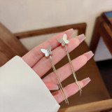 Pendientes De Circón Con Incrustaciones De Cobre De Mariposa De Moda 1 Par