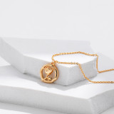 Collar pendiente plateado oro 18K del cobre de la flor del viaje diario a granel
