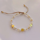 Pulseras de cobre de arcilla suave con forma de corazón y estrella retro