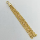 Pendientes colgantes de perlas con incrustaciones de cobre en forma de U a la moda de 1 pieza