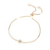 Pulsera De Moda De Ojo Azul Turco Con Diamantes Y Pulsera Ajustable De Circonitas De Color