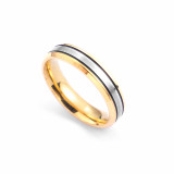 Suministro de fábrica vendido transfronterizo Fuente de joyería Fabricante Pareja Anillos de pareja Acero de titanio Sala de moda Anillo de oro Regalo Qixi