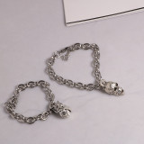 Pulseras casuales de acero inoxidable con calavera