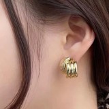 1 par de ear cuffs de cobre con revestimiento geométrico de estilo clásico
