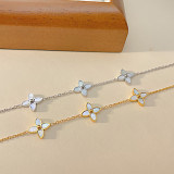 Pulseras de acero de titanio geométricas de estilo streetwear simple
