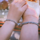 Pulseras De Acero Inoxidable De Color Sólido De Moda Pulseras De Acero Inoxidable Con Corazón 2 Piezas