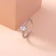 Anillo abierto de circón con incrustaciones de cobre ovalado de moda de 1 pieza