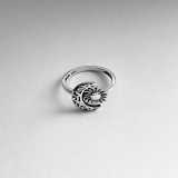 Anillo abierto chapado en cobre Lady Sun Moon de 1 pieza