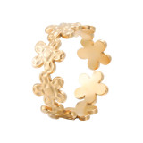 Anillos de acero inoxidable Sweet Flower 1 pieza