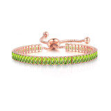 Estilo simple Geométrico Incrustación de cobre Pulseras de circón 1 pieza