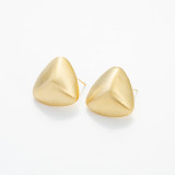 Estilo simple Forma de C Triángulo Forma de corazón Metal Cobre Chapado en oro Pendientes de aro chapados en plata 1 par