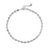 Collar De Circón Con Incrustaciones De Cobre Redondo De Moda, 1 Pieza