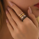 Anillos de acero inoxidable de color sólido de estilo simple de moda