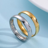 Anillos redondos de revestimiento de acero de titanio de estilo simple