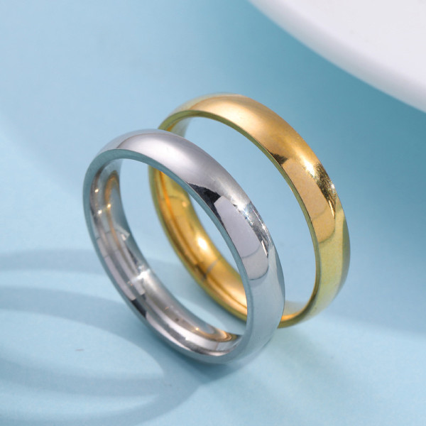 Anillos redondos de revestimiento de acero de titanio de estilo simple