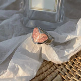 Anillos de esmalte de cobre con forma de corazón de estilo simple