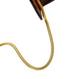 Collar de pulseras chapado en oro de 18 quilates con revestimiento de acero de titanio de color sólido punk