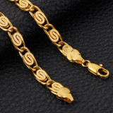 Pulseras chapadas en oro con revestimiento de cobre de color sólido de estilo clásico