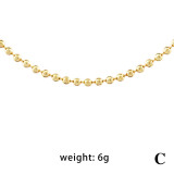 Collar chapado en oro de 18 quilates con revestimiento de cobre y círculo de amor estilo IG