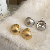 1 par de pendientes chapados en plata chapados en oro y cobre chapados en Color sólido estilo Simple estilo IG