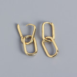 Pendientes De Cobre Entrelazados Cuadrados Geométricos De Moda