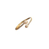 Anillos abiertos chapados en oro de 14K con circonita de perlas de agua dulce con incrustaciones de revestimiento de cobre de color sólido de estilo moderno