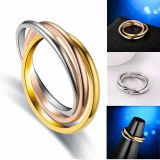 Estilo Simple Geométrico Anillos de Acero Inoxidable 1 Pieza