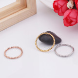 Joyería coreana, cuentas, anillo de acero inoxidable con ondulación de agua, venta al por mayor Simple de moda