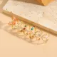 Anillos chapados en oro de 14 quilates con incrustaciones de cobre y mariposa lujosa elegante