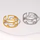 Anillo abierto de acero inoxidable con forma de estrella, estilo simple, 1 pieza
